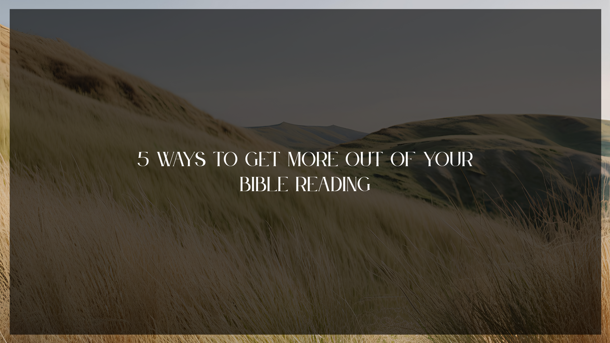 5 Ways to get more out of your Bible reading