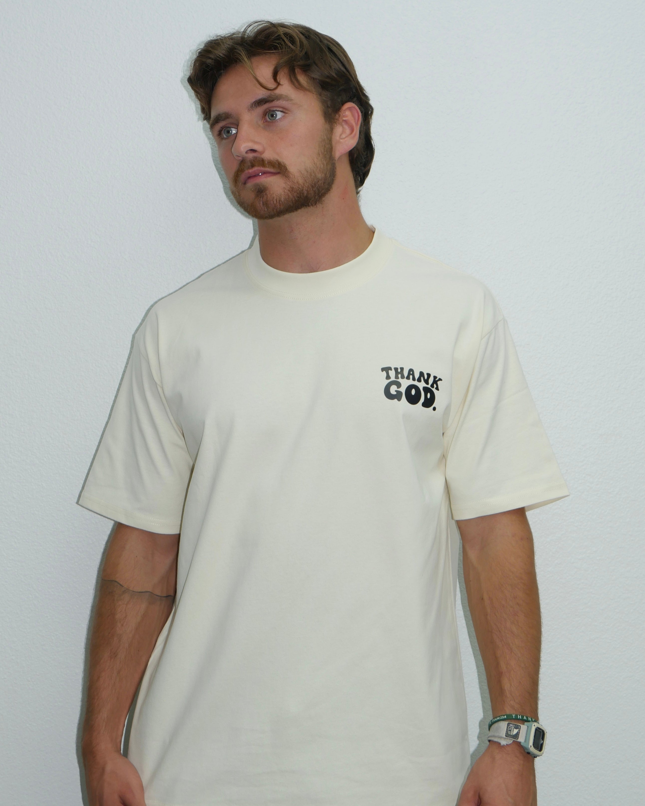 God Has A Plan Oversized Sanded Tee