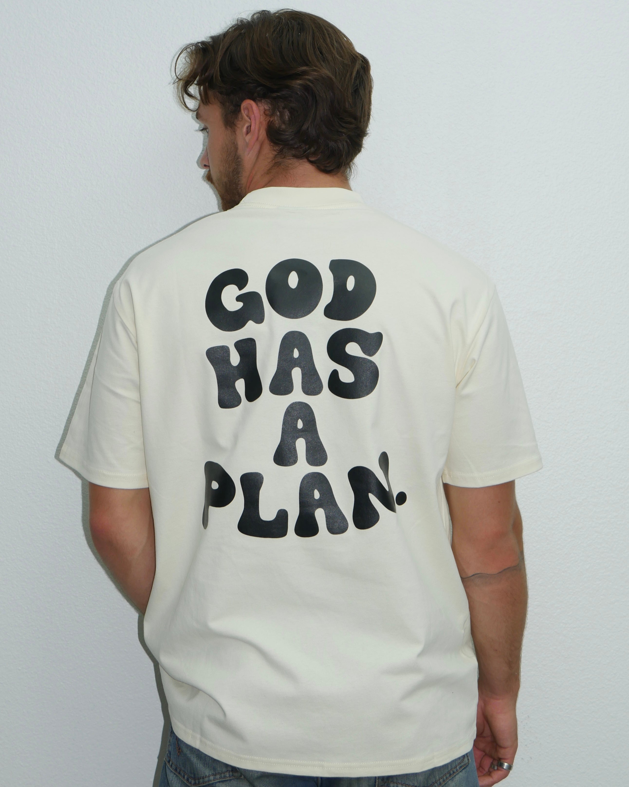 God Has A Plan Oversized Sanded Tee