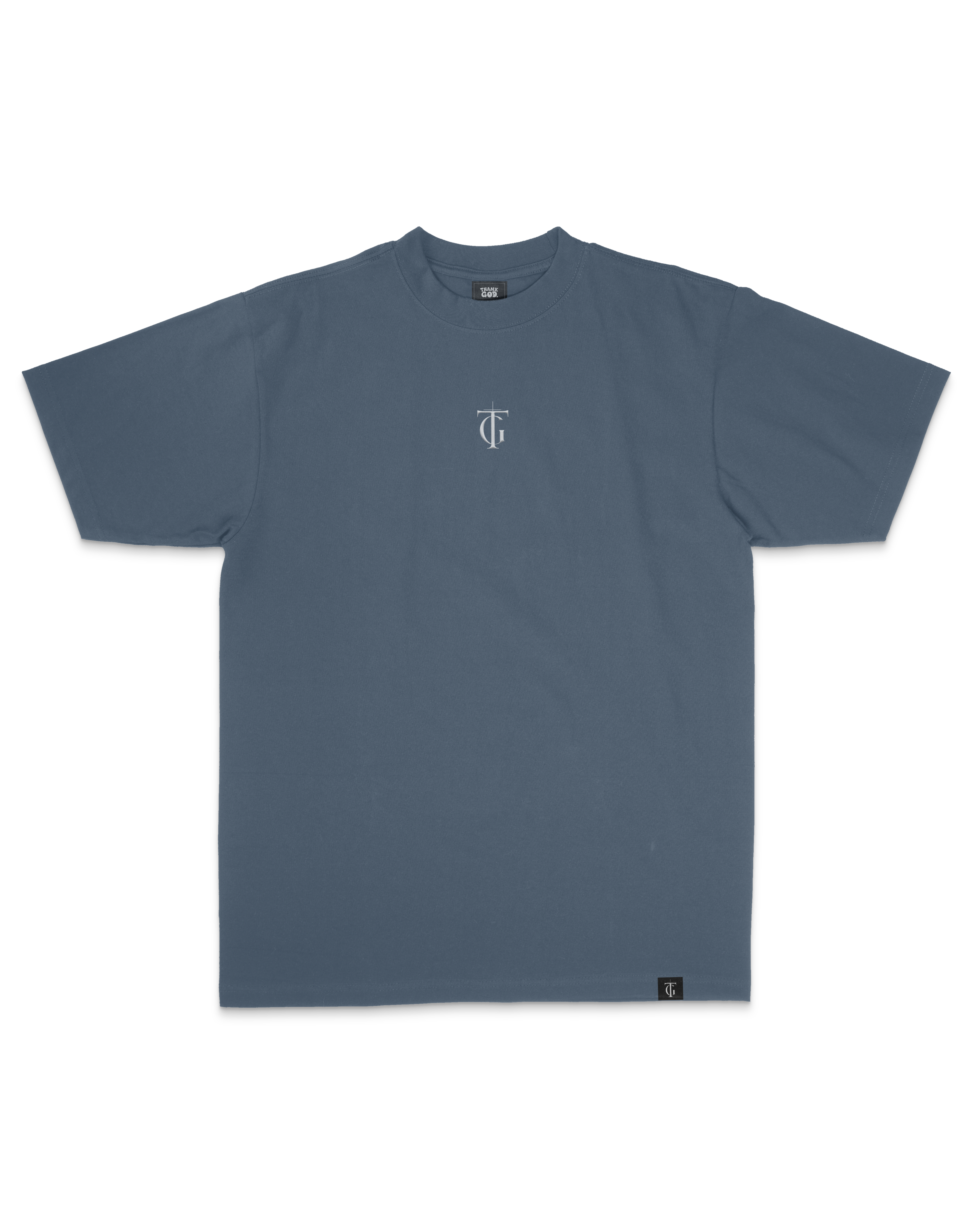 Crest Embroidered Oversized Sanded Tee