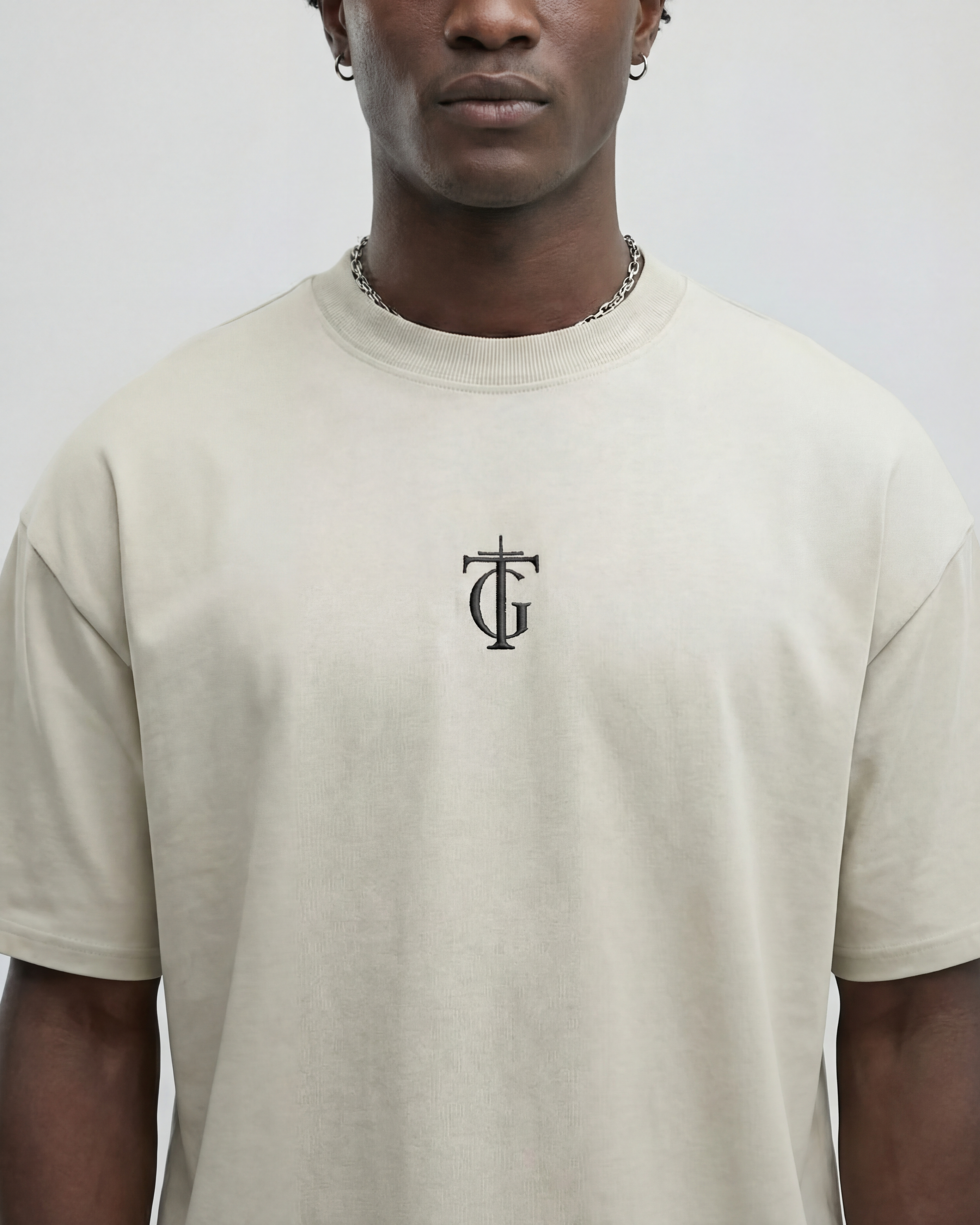 Crest Embroidered Oversized Tee