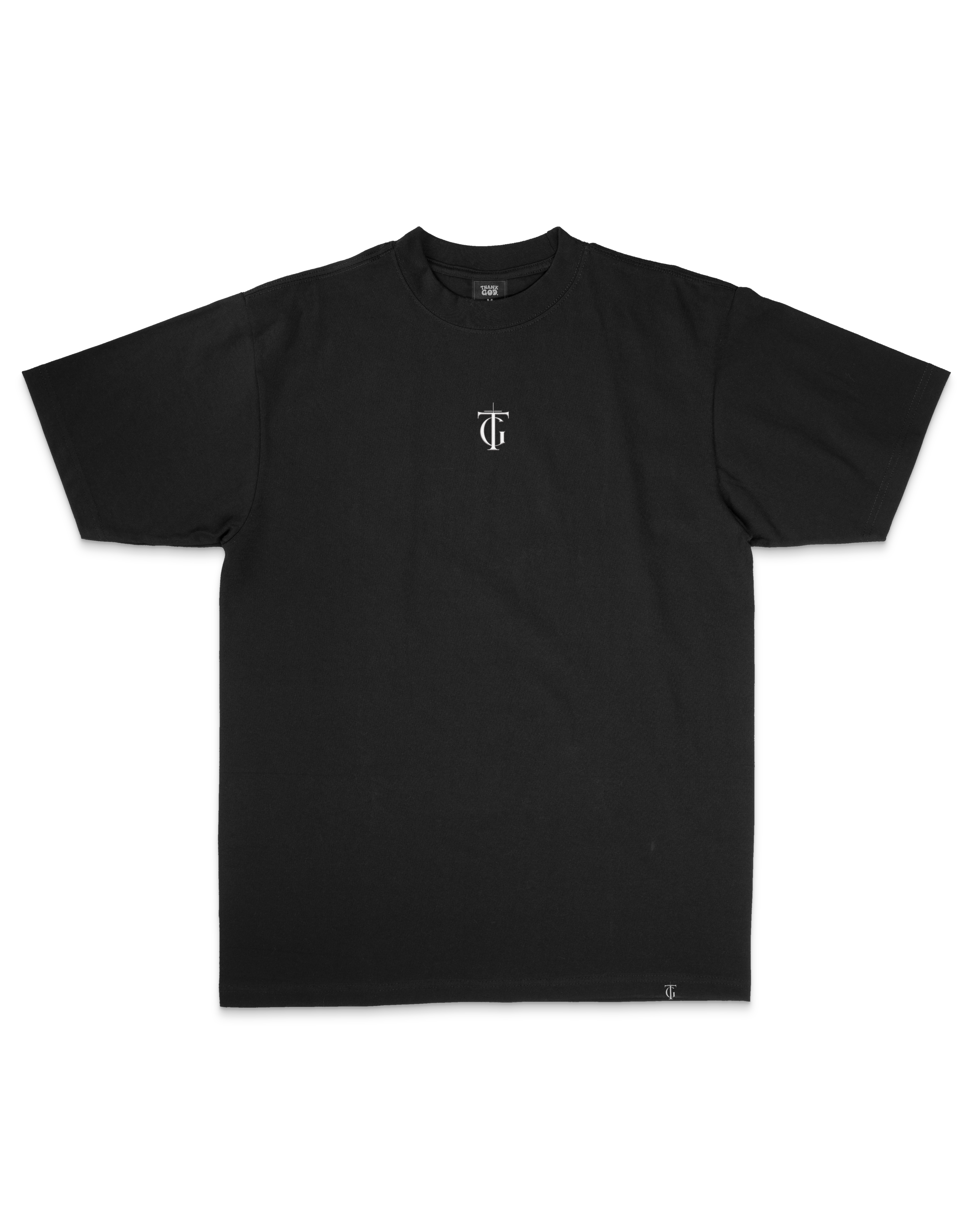 Crest Embroidered Oversized Sanded Tee