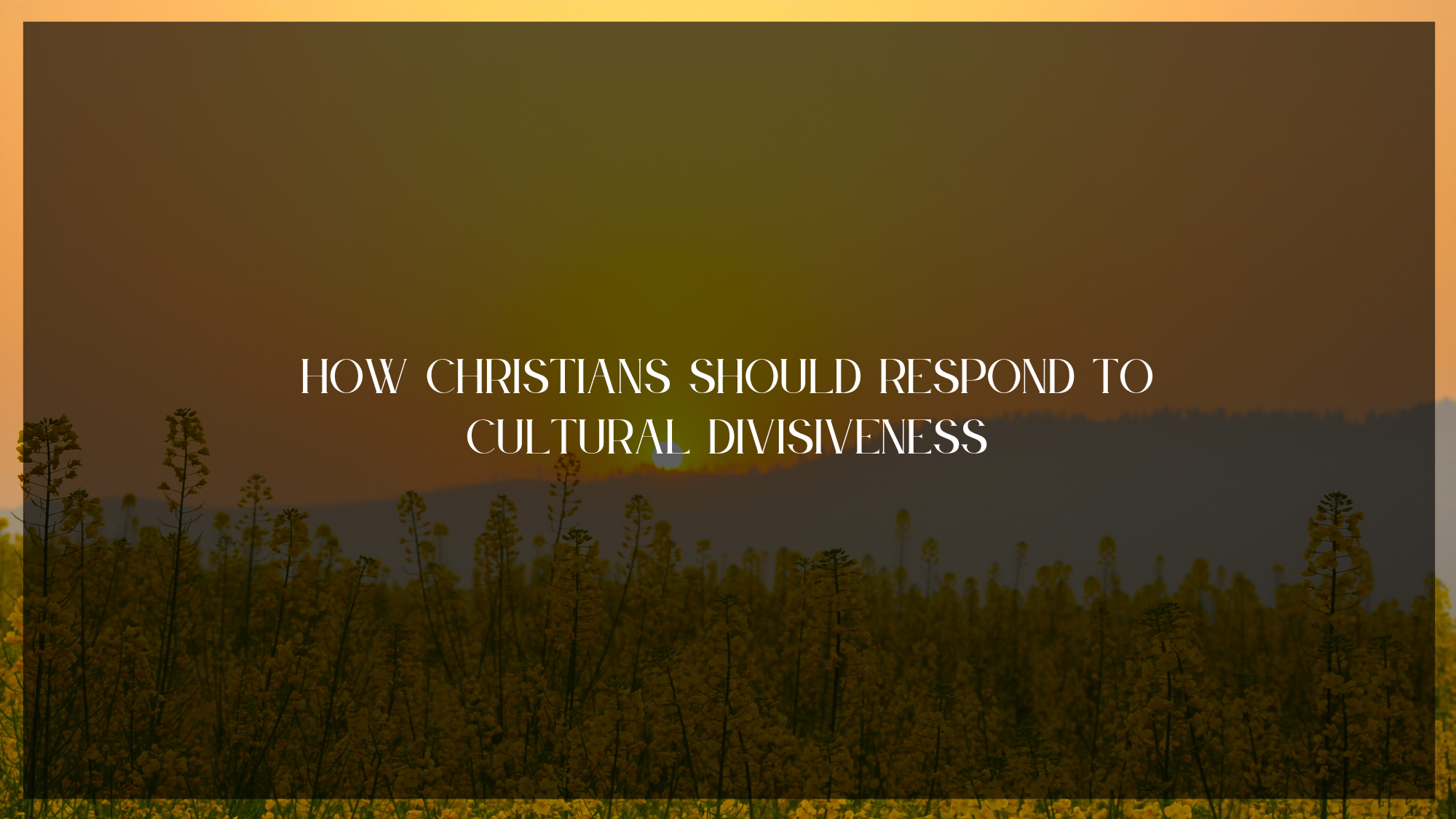 How Christians Should Respond to Cultural Divisiveness