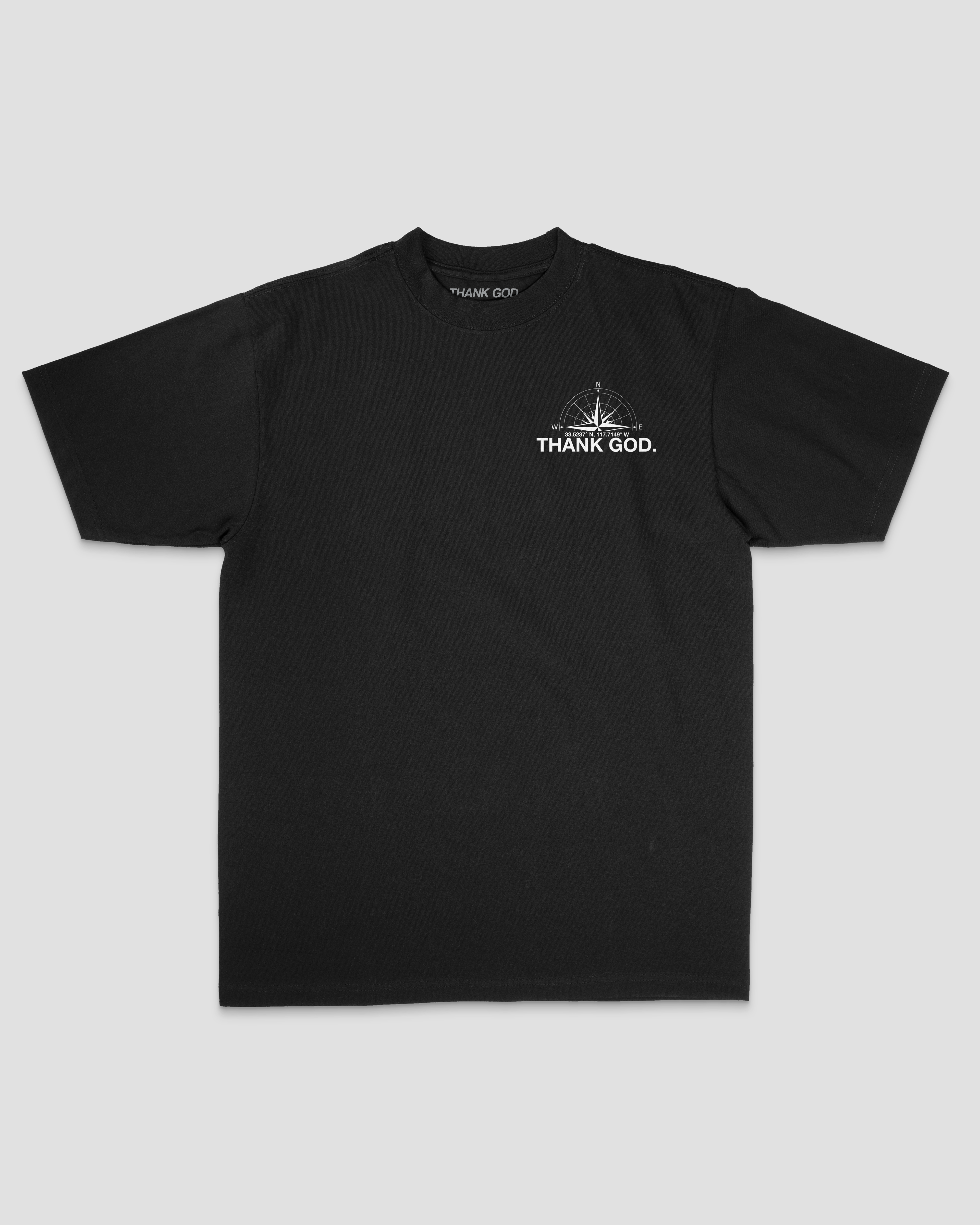 Christian streetwear t-shirt by Thank God featuring FORGIVEN TEE style front mockup