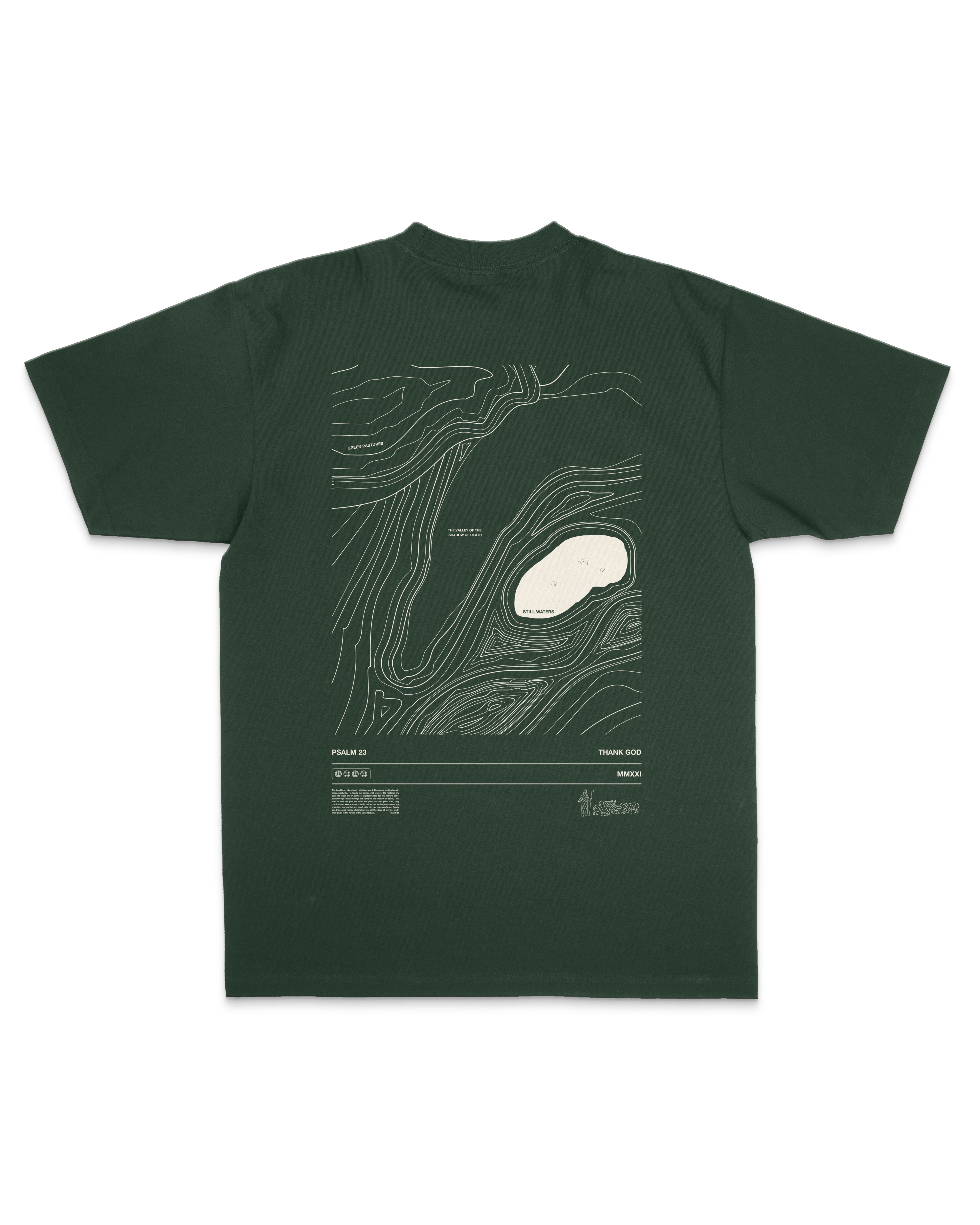 Psalm 23 Divine Terrain Oversized Sanded Tee