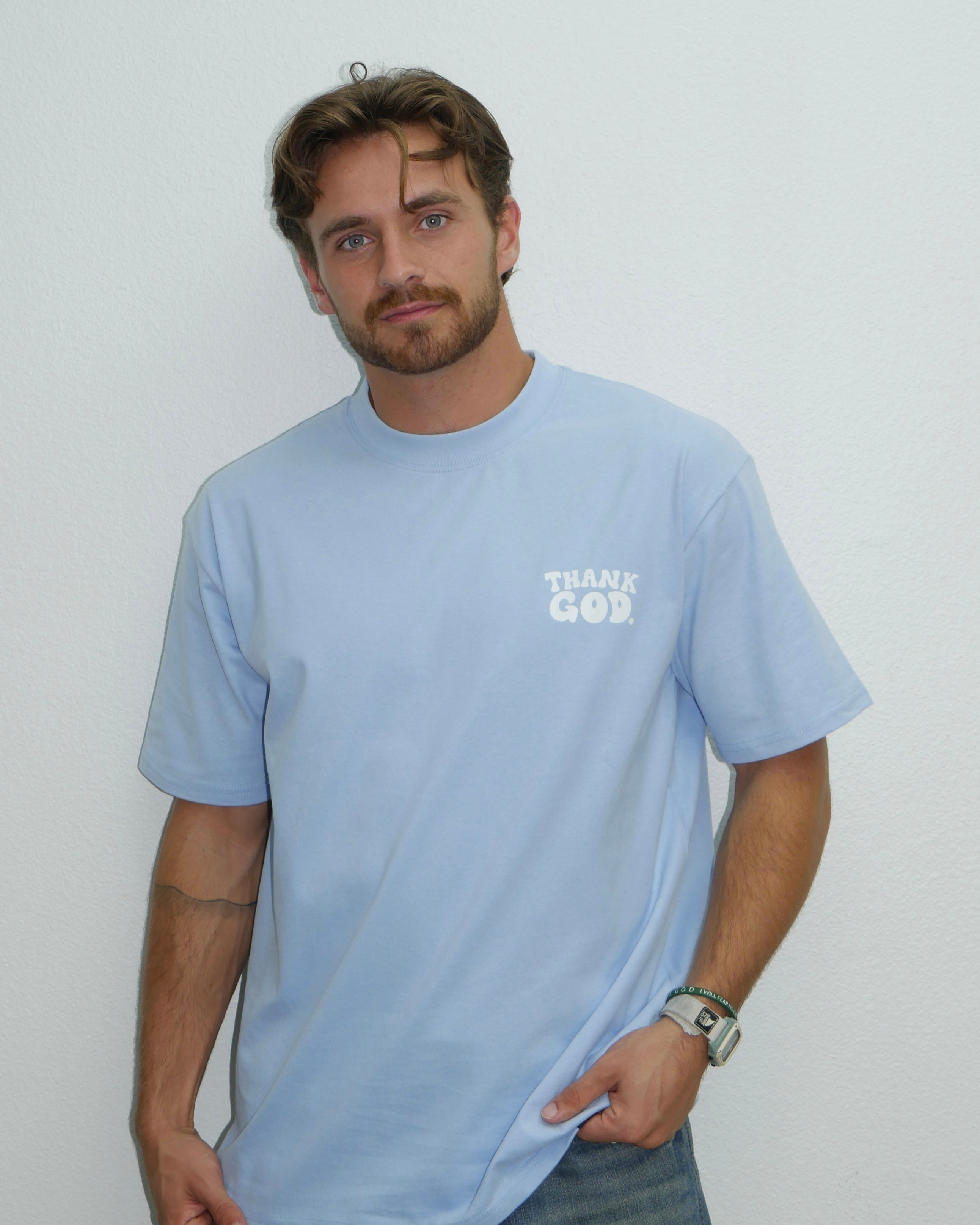 God Has A Plan Oversized Sanded Tee