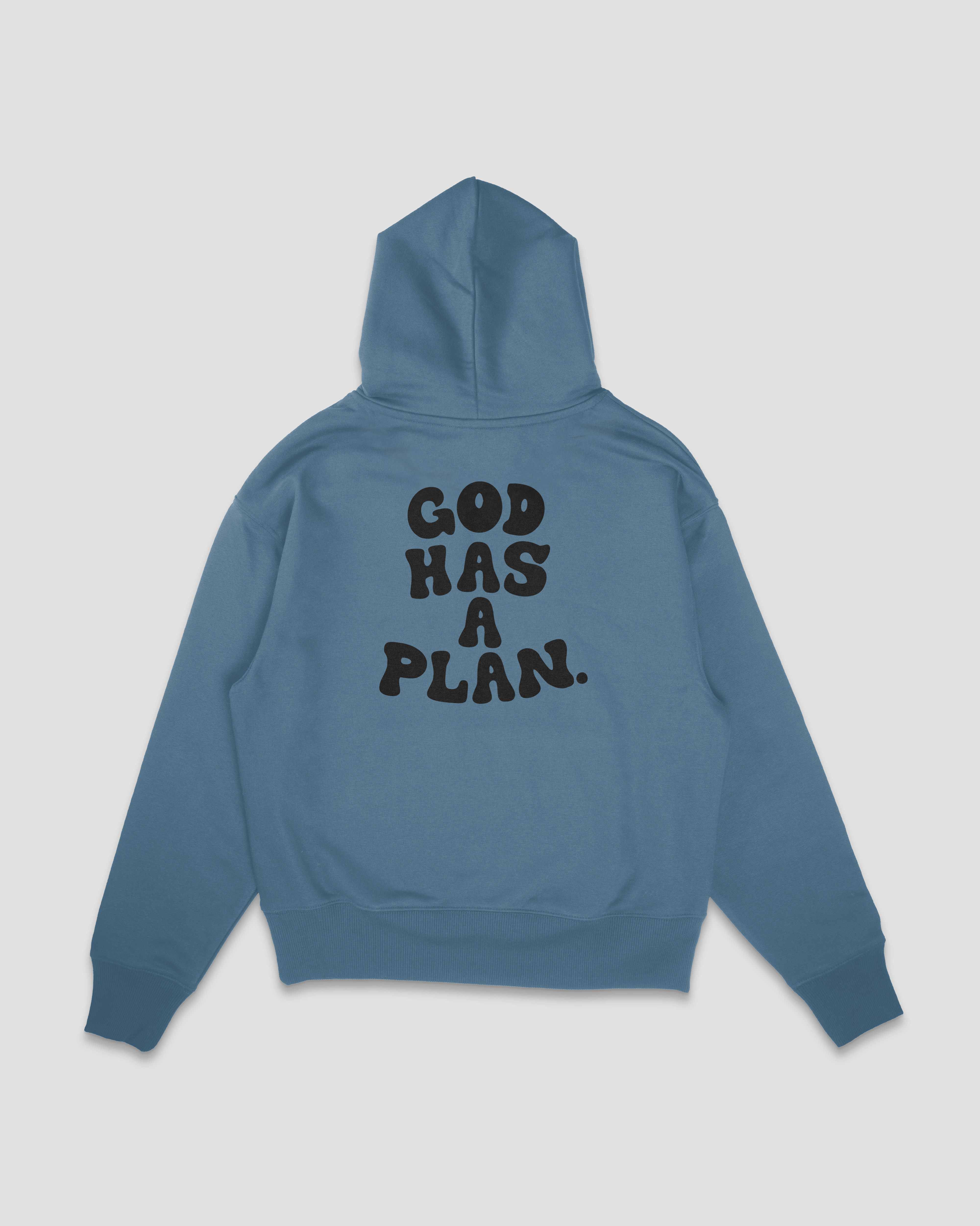 GOD HAS A PLAN PREMIUM STRINGLESS HOODIE